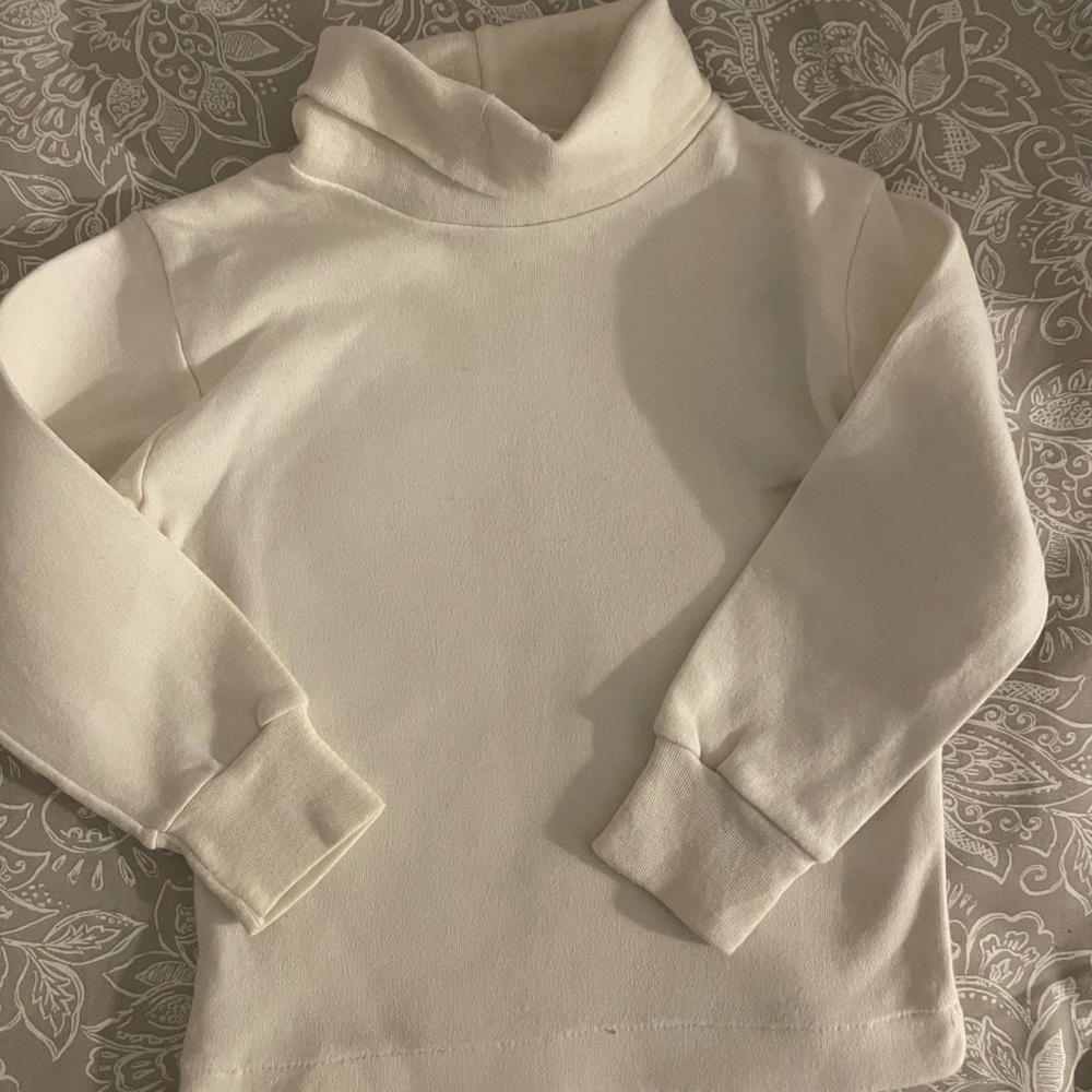Vintage Baby Superstore White Cotton Turtleneck Shirt 18M 80s 90s Unisex Toddler
